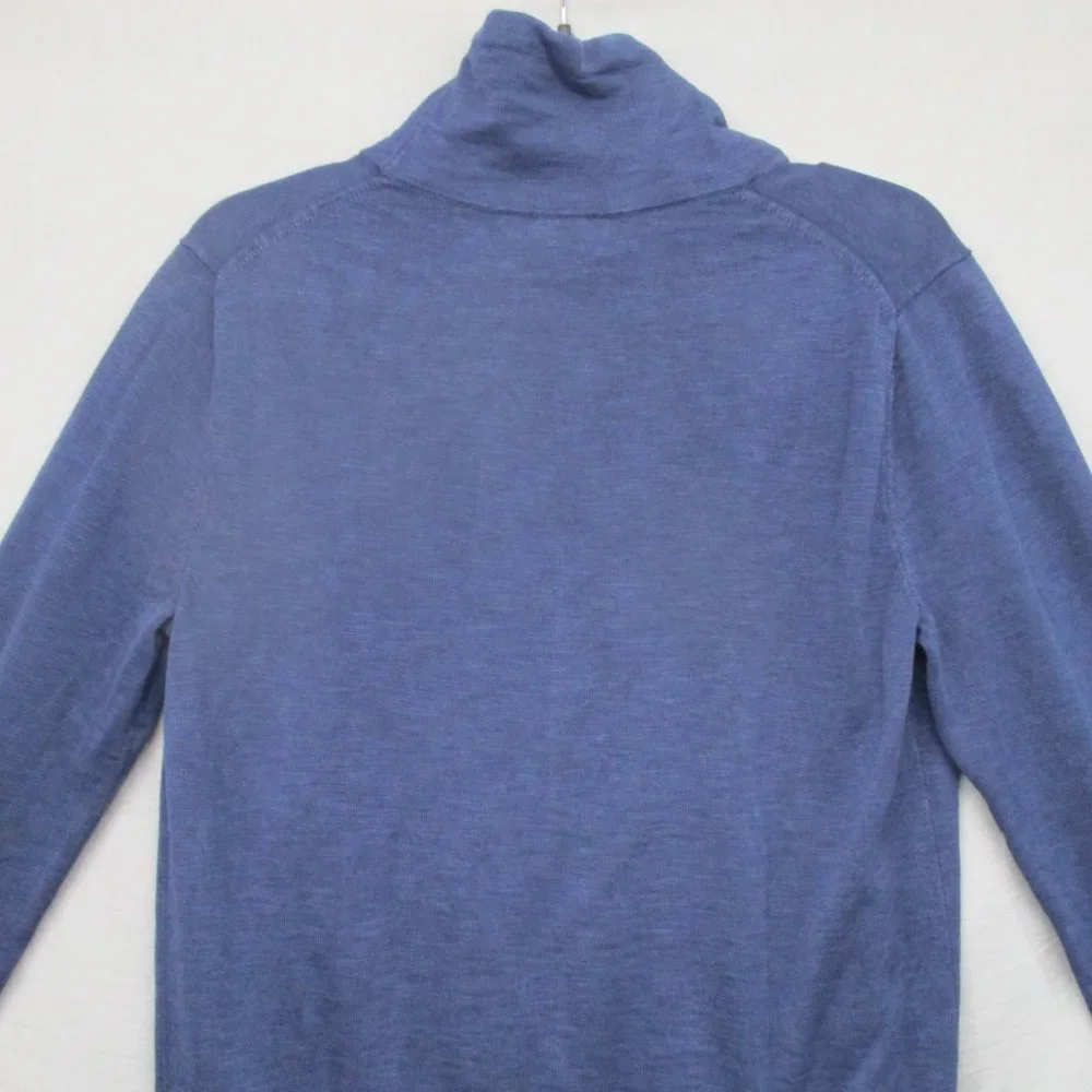 Banana Republic Long Sleeve Cowl Neck Shirt/Lightweight Sweater Blue Men Size  M
